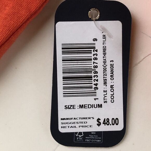 Johnnie-O Mens Heathered Tyler Pocket Tee Orange 3 Size Medium NWT - Picture 11 of 15